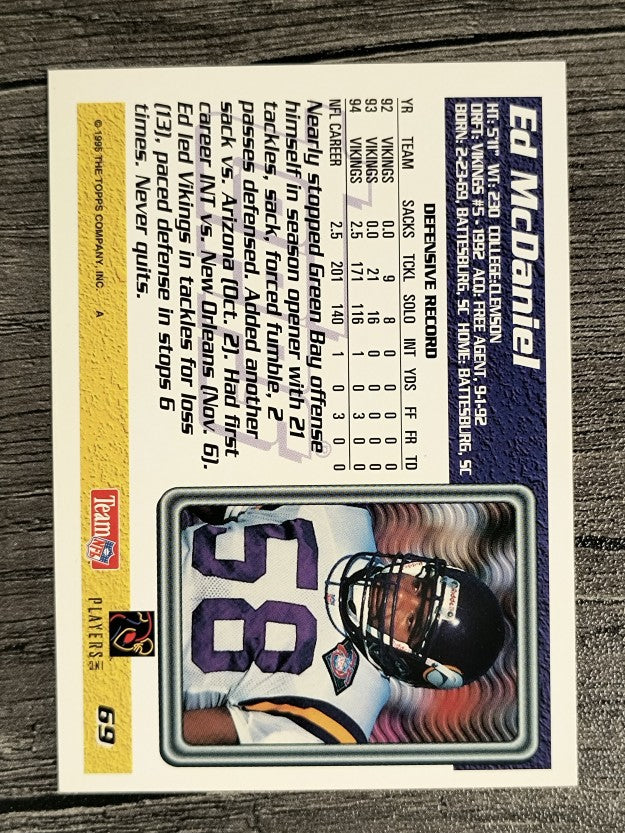 1995 Topps #69 Ed McDaniel