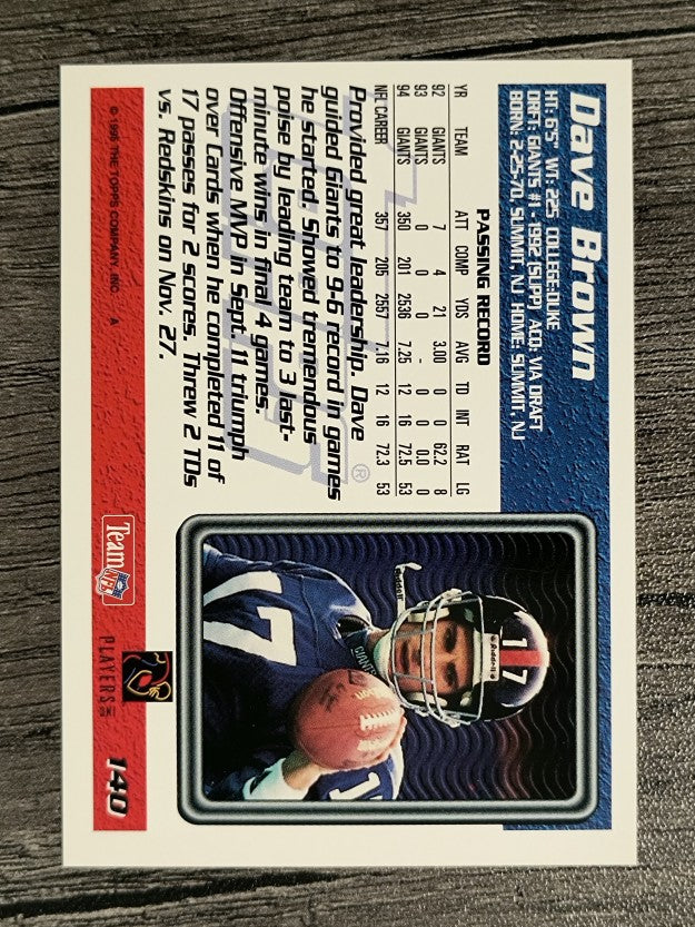 1995 Topps #140 Dave Brown