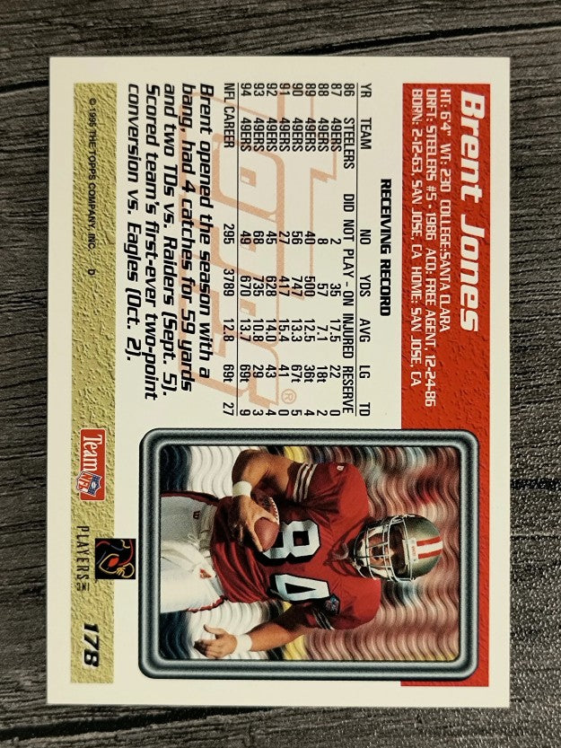 1995 Topps #178 Brent Jones