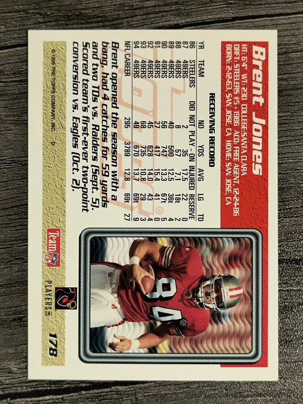 1995 Topps #178 Brent Jones