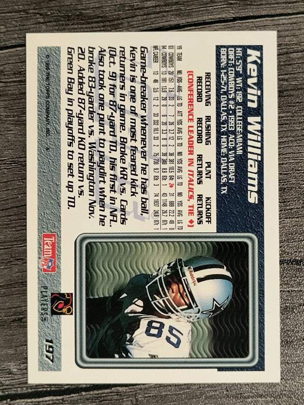 1995 Topps #197 Kevin Williams WR