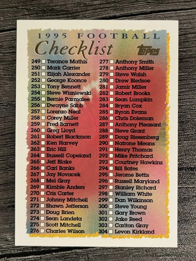 1995 Topps #467 Checklist (249-358)