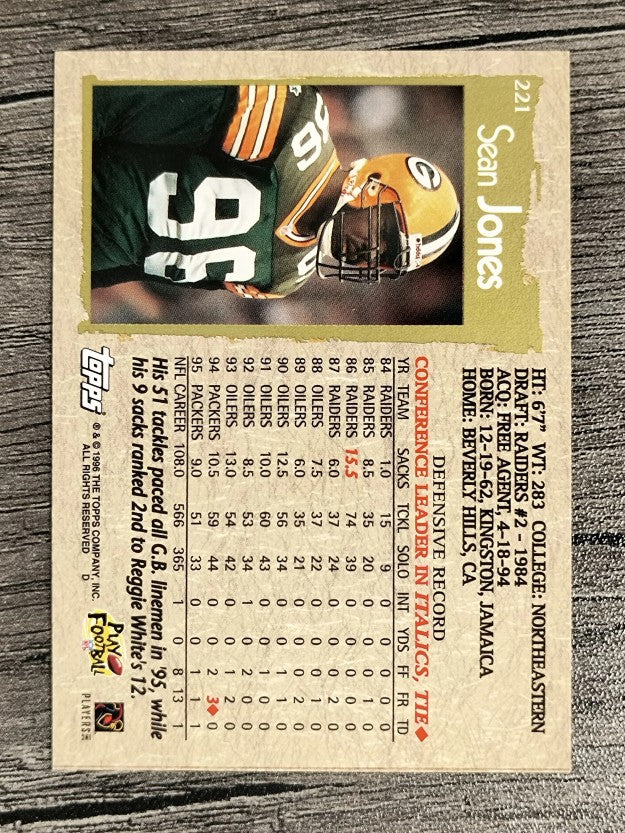 1996 Topps #221 Sean Jones
