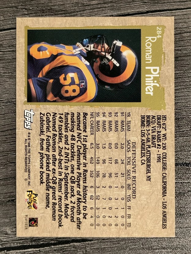 1996 Topps #284 Roman Phifer