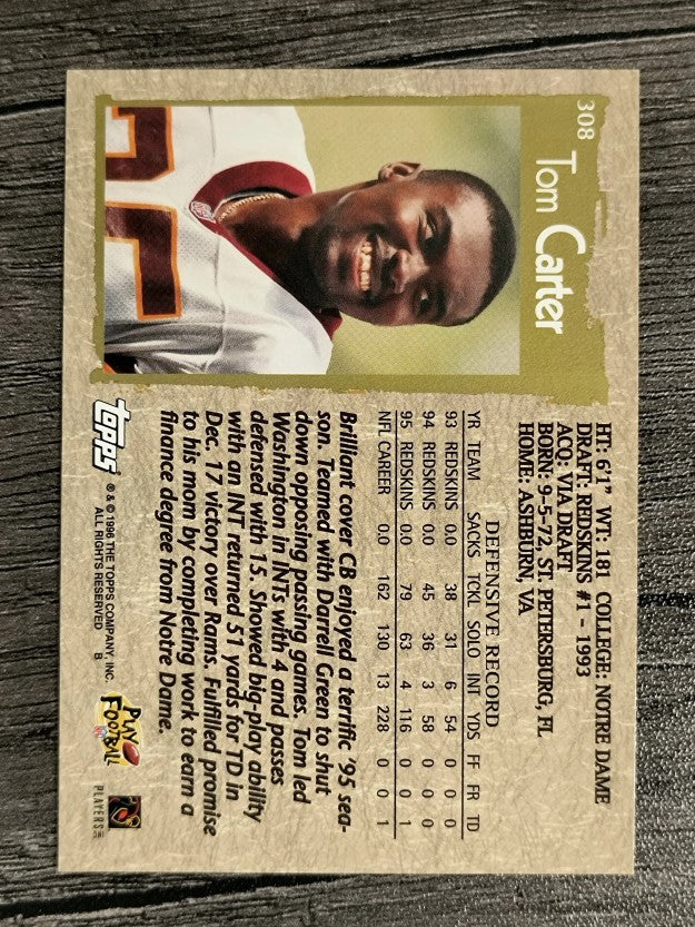 1996 Topps #308 Tom Carter