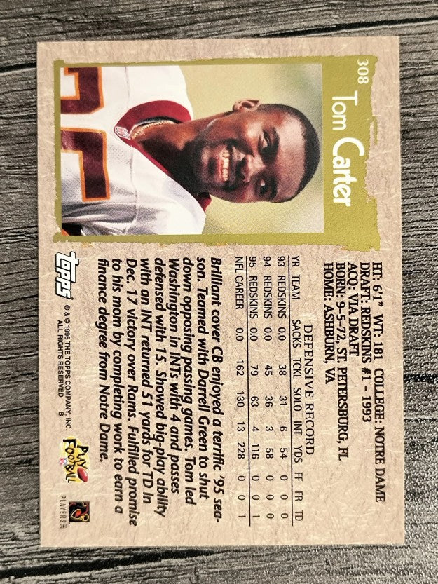 1996 Topps #308 Tom Carter