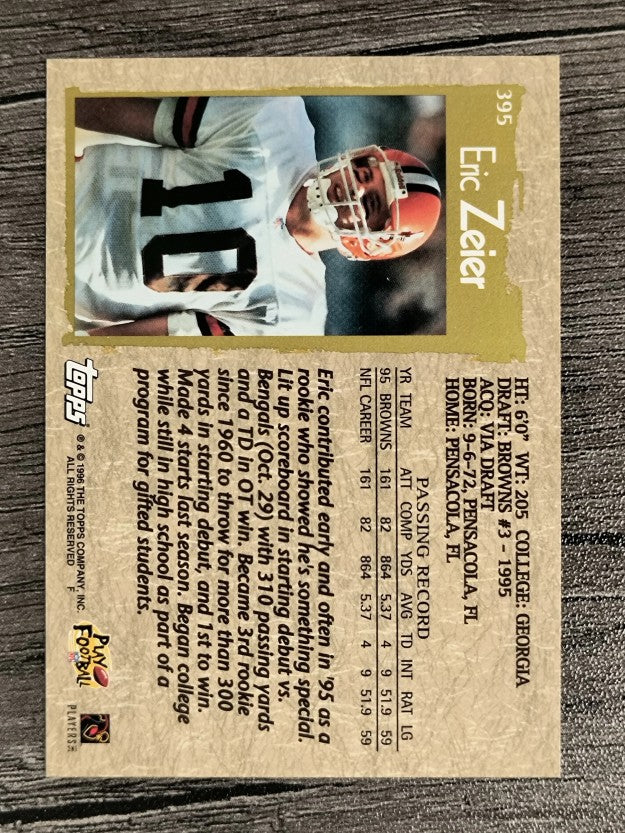 1996 Topps #395 Eric Zeier