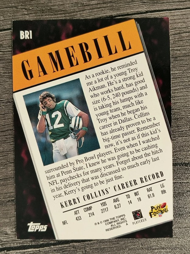 1996 Topps Broadway's Reviews #BR1 Kerry Collins