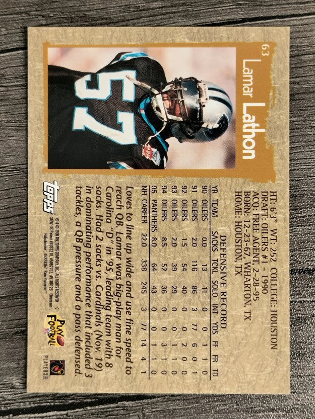 1996 Topps Chrome #63 Lamar Lathon