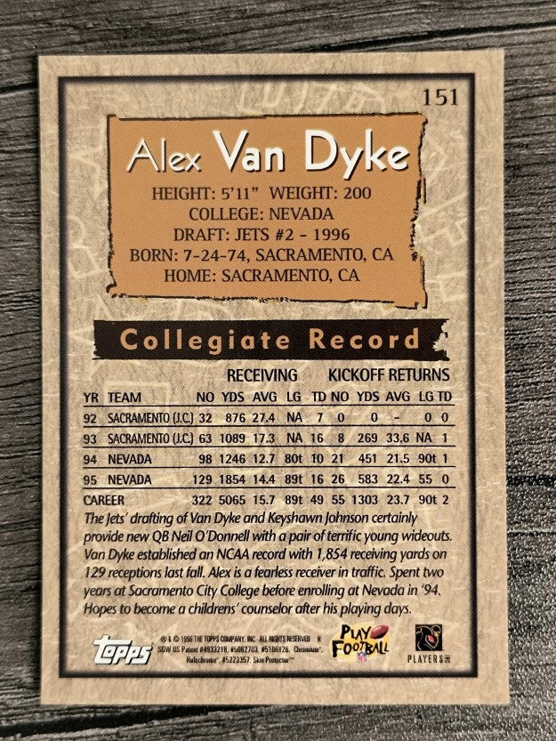 1996 Topps Chrome #151 Alex Van Dyke RC