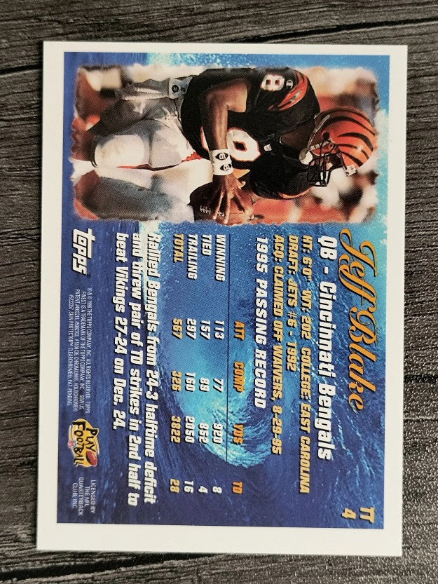 1996 Topps Chrome Tide Turners #TT4 Jeff Blake