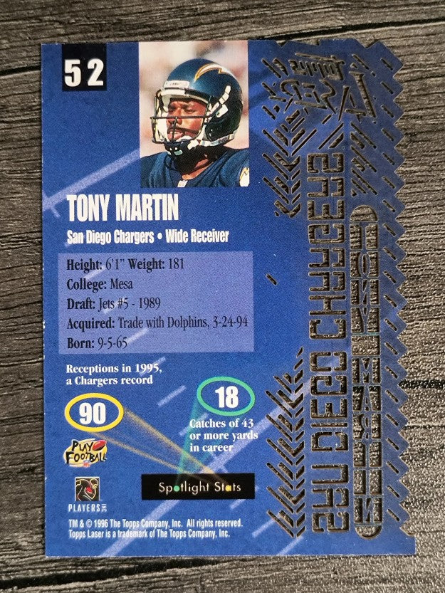 1996 Topps Laser #52 Tony Martin