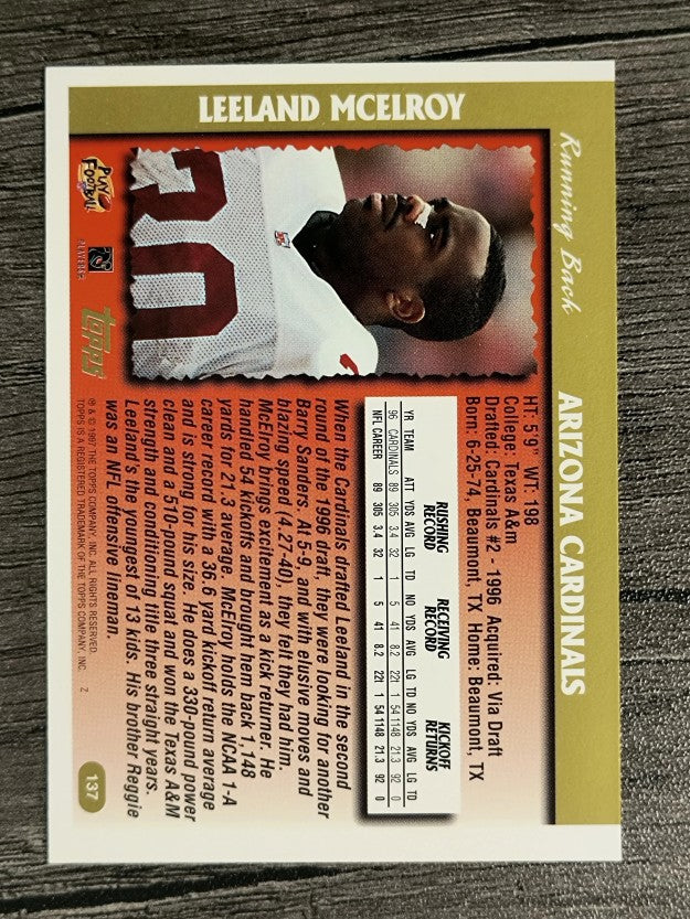 1997 Topps Minted in Canton #137 Leeland McElroy