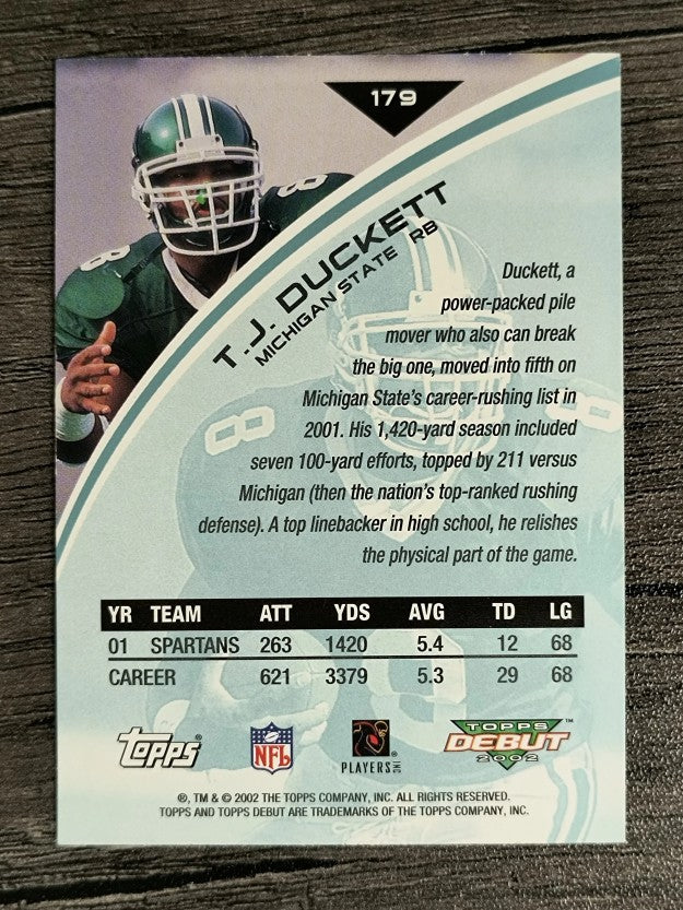 2002 Topps Debut #179 T.J. Duckett RC