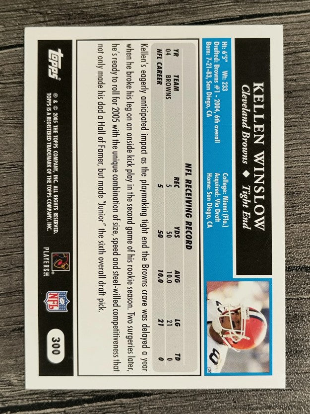 2005 Topps #300 Kellen Winslow