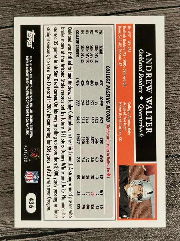 2005 Topps #436 Andrew Walter RC
