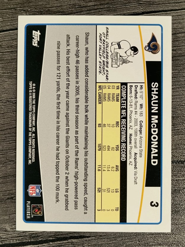 2006 Topps #3 Shaun McDonald