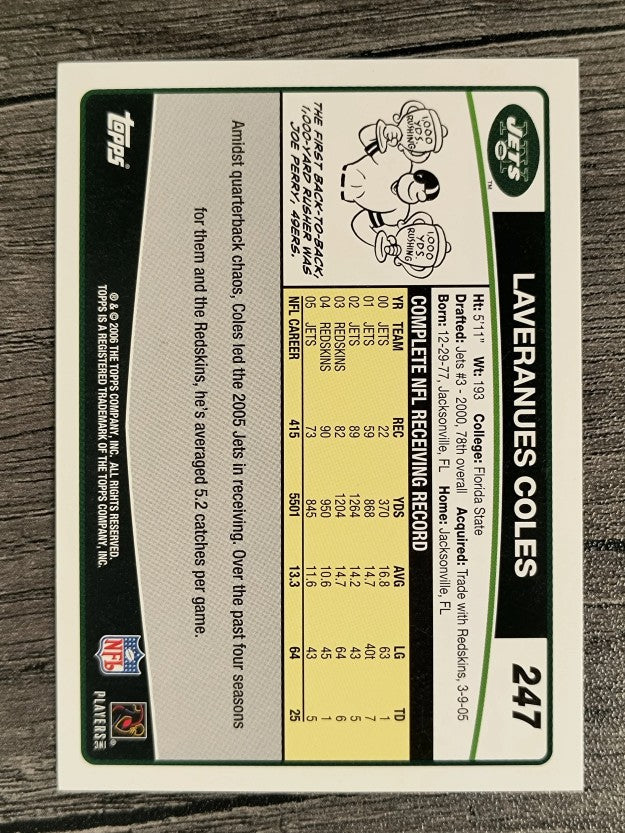 2006 Topps #247 Laveranues Coles