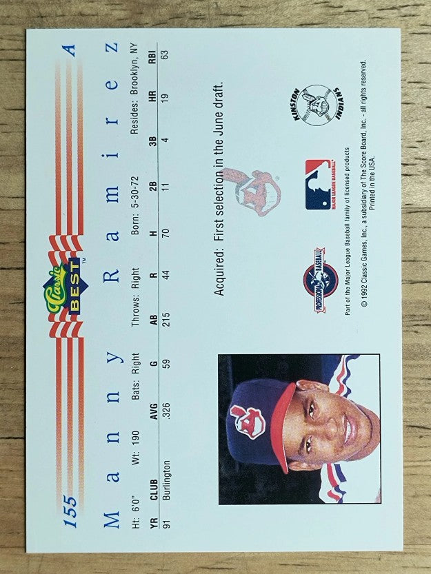 1992 Classic/Best #155 Manny Ramirez