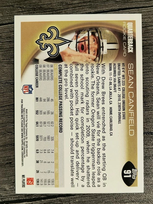 2010 Topps #91 Sean Canfield RC