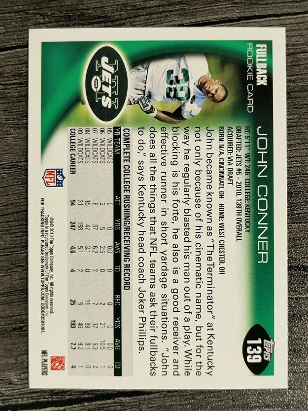 2010 Topps #139 John Conner RC