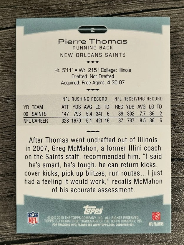 2010 Topps Platinum #2 Pierre Thomas