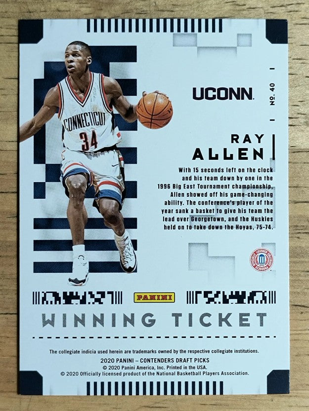 2020-21 Panini Contenders Draft Picks Winning Tickets #40 Ray Allen
