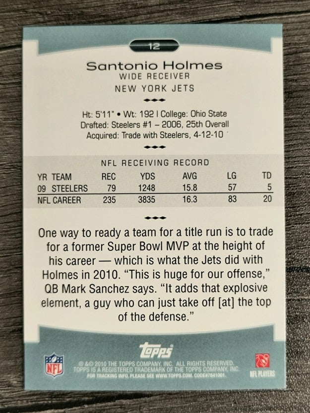 2010 Topps Platinum #12 Santonio Holmes