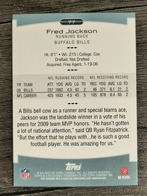 2010 Topps Platinum #77 Fred Jackson