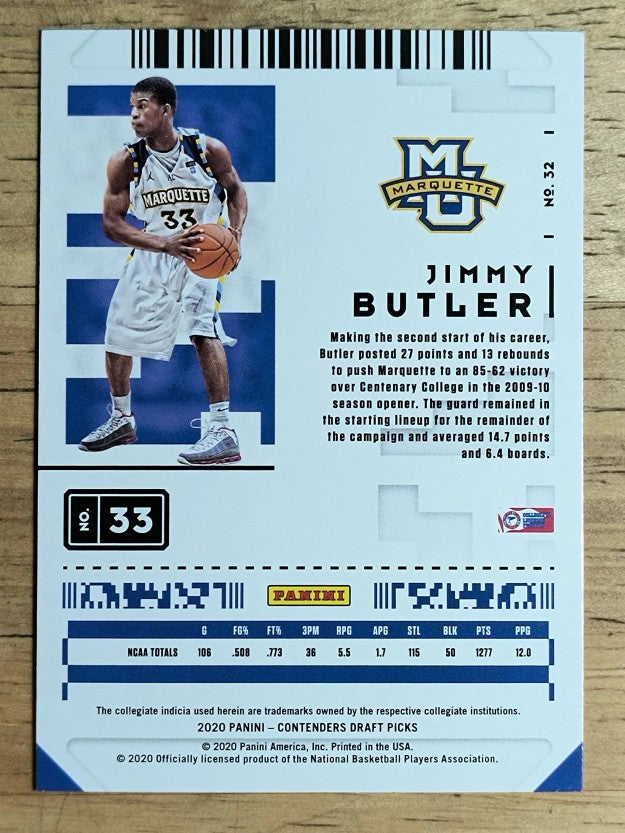2020-21 Panini Contenders Draft Picks #32 Jimmy Butler