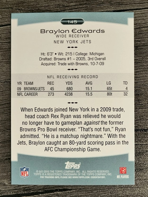 2010 Topps Platinum #145 Braylon Edwards