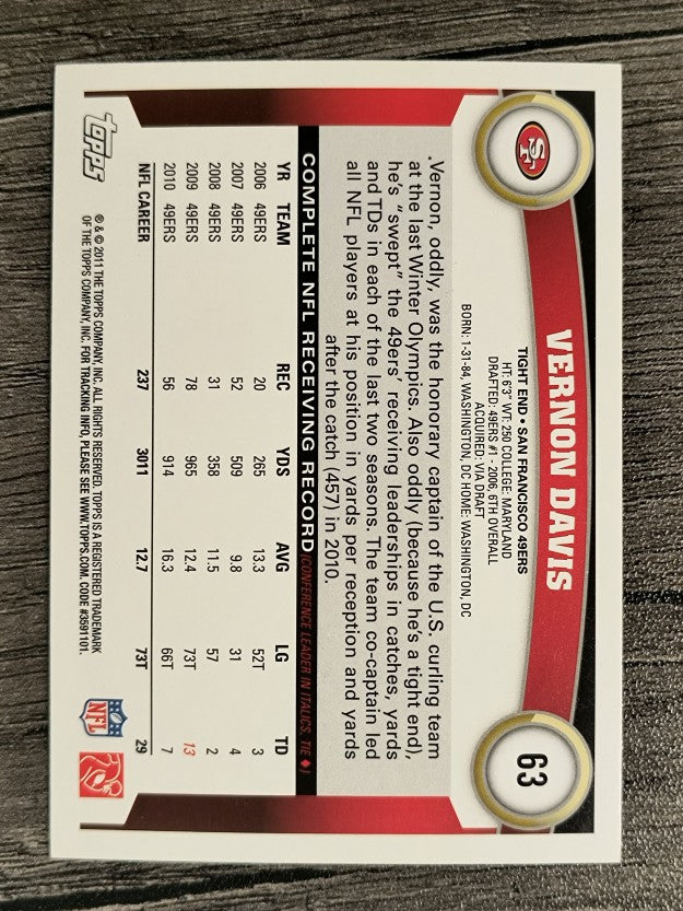 2011 Topps #63 Vernon Davis