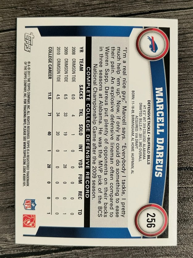 2011 Topps #256 Marcell Dareus RC