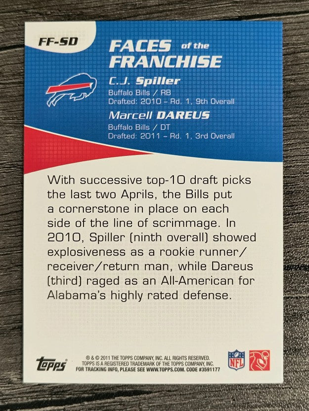 2011 Topps Faces of the Franchise #SD C.J. Spiller/Marcell Dareus