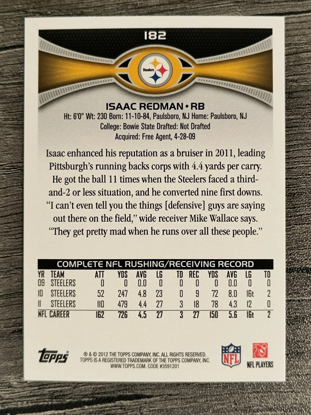 2012 Topps #182 Isaac Redman