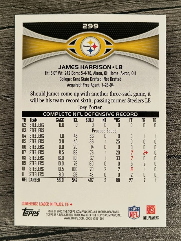 2012 Topps #299 James Harrison