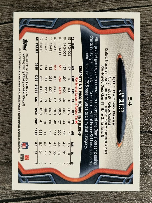 2013 Topps #54 Jay Cutler