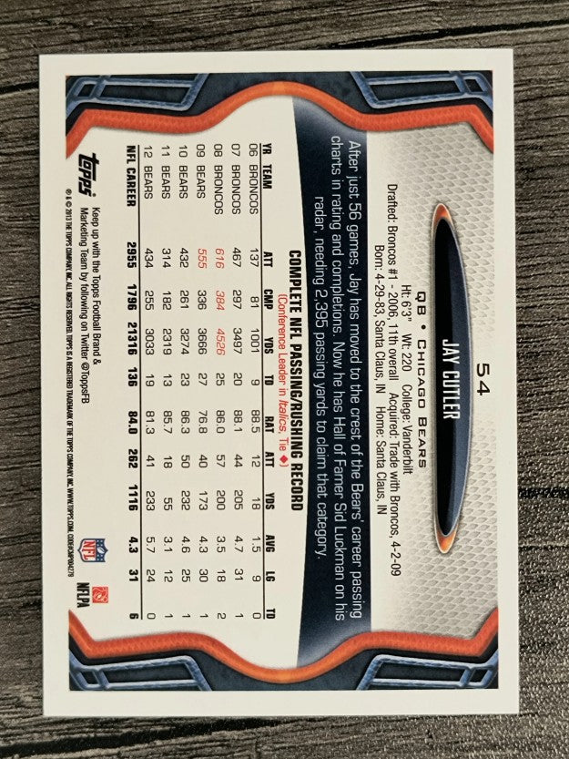 2013 Topps #54 Jay Cutler