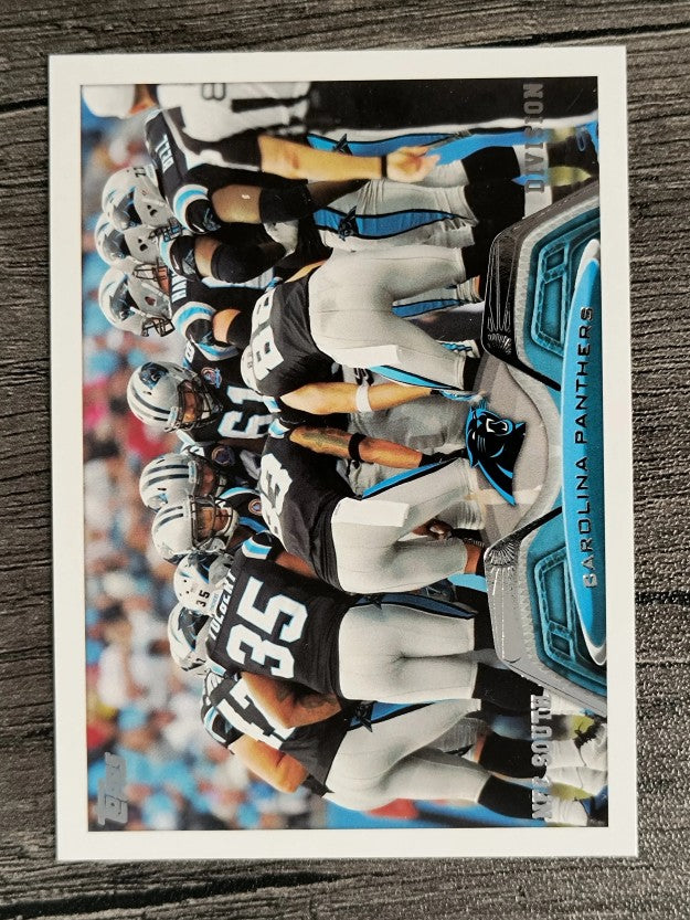 2013 Topps #55 Carolina Panthers/offensive huddle/Cam Newton