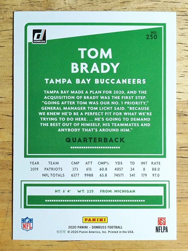 2020 Donruss #230A Tom Brady