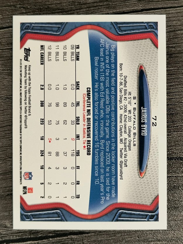 2013 Topps #72 Jairus Byrd