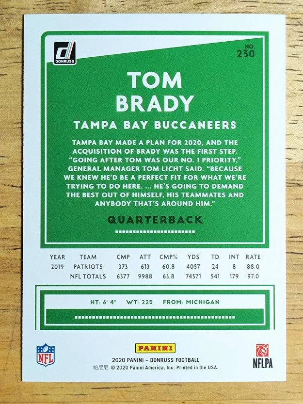 2020 Donruss #230A Tom Brady