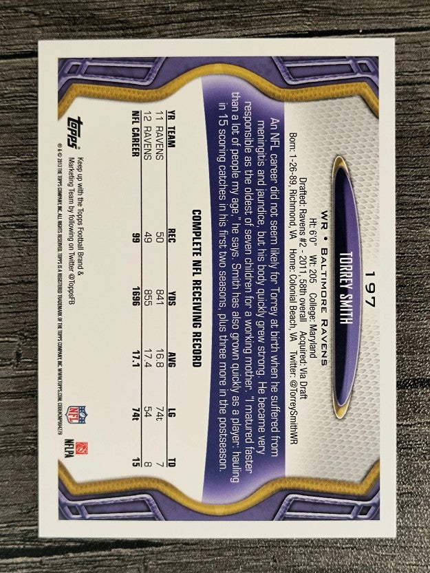 2013 Topps #197 Torrey Smith