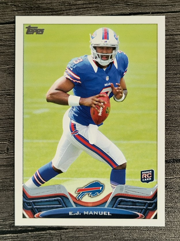 2013 Topps #215A EJ Manuel RC/scrambling pose/running sideways