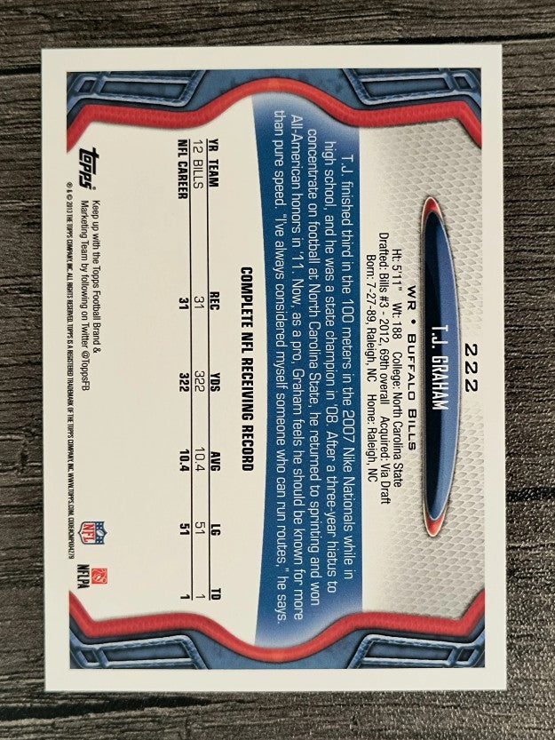 2013 Topps #222 T.J. Graham