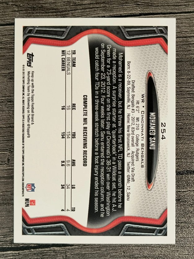 2013 Topps #254 Mohamed Sanu
