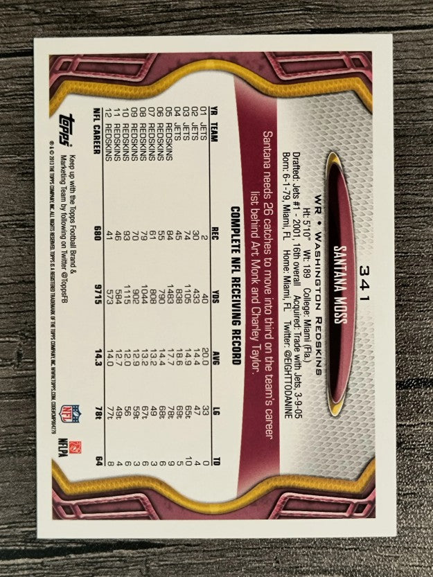 2013 Topps #341 Santana Moss