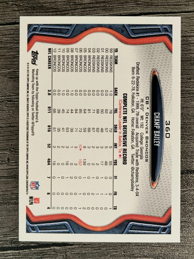 2013 Topps #360 Champ Bailey
