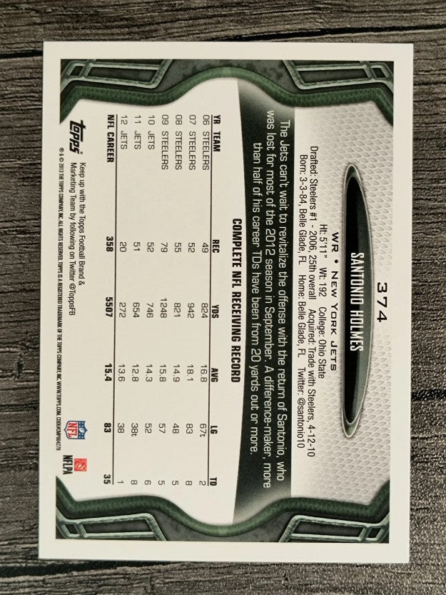 2013 Topps #374 Santonio Holmes