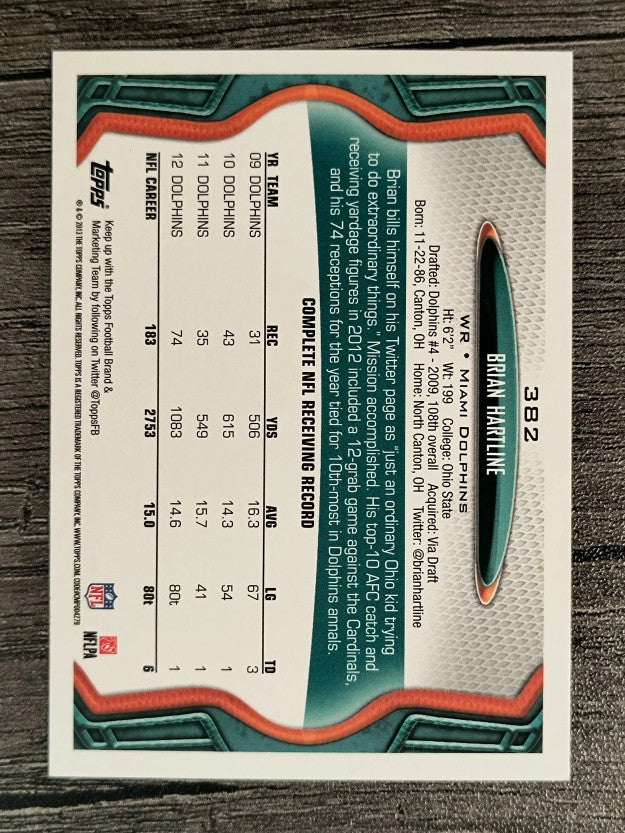 2013 Topps #382 Brian Hartline